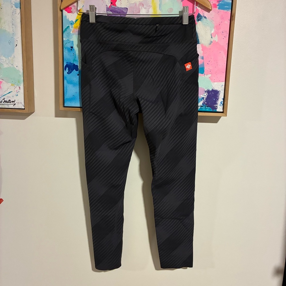 Rabbit black reflective running tights small